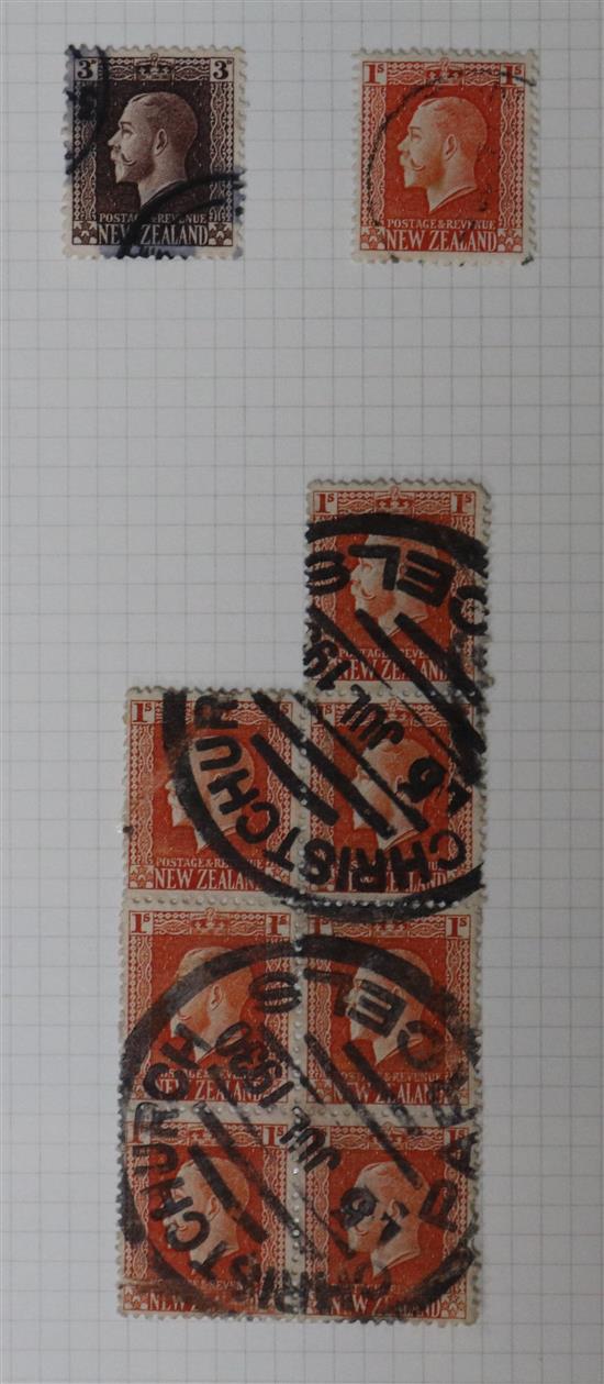 A QV to QEII collection of New Zealand stamps in two Plymouth albums